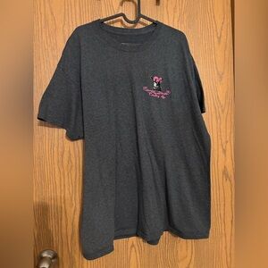 Women’s Dark Gray Graphic T-Shirt with Pink Accent